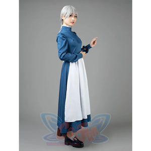 Howls Moving Castle Sophie Hatter Cosplay Costumes Maid Blue Dress Mp004181