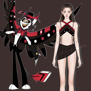 【CONFIRMATION】$3 Deposit = $10 Coupon Hazbin Hotel Cosplay Husk Monokini Swimsuit