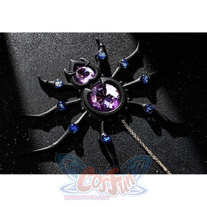 Identity V Truth & Inference Grace cosplay collar spider detail anchors black legs around purple gem-like accents.