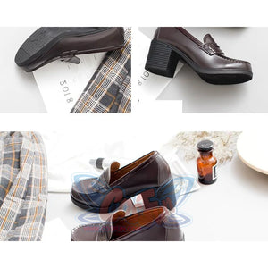 Jk Campus Faux Leather Heeled Shoes