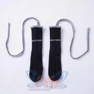 Jk Socks Tied Strip Thin Summer Kawaii Black Luminous / One Size Stockings&socks