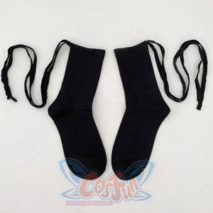 Jk Socks Tied Strip Thin Summer Kawaii Black / One Size Stockings&socks
