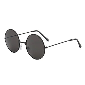 COSFUN Gojo Satoru cosplay glasses in black alloy wire frames anchoring round dark tinted lenses.