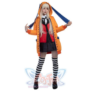 Kakegurui Runa Yomoduki Cosplay Costume Long Coat Mp005893 Costumes