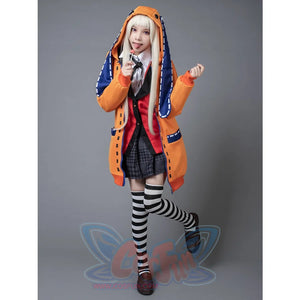Kakegurui Runa Yomoduki Cosplay Costume Long Coat Mp005893 Costumes
