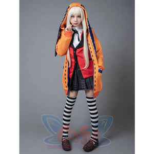 Kakegurui Runa Yomoduki Cosplay Costume Long Coat Mp005893 Costumes