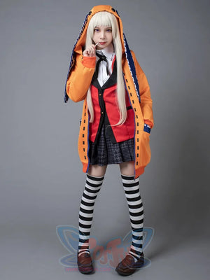 Kakegurui Runa Yomoduki Cosplay Costume Long Coat Mp005893 Costumes