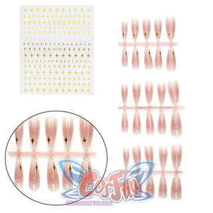 kpop demon hunters rumi cosplay press-on nails