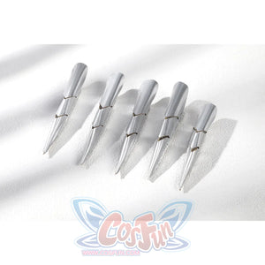 Latverian Witch cosplay costume anchor five metallic articulated claws designed to cover fingers with a polished finish.