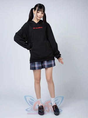 Little Devil Wings Character Oversize Hoodie Sweatshirt Mp005920