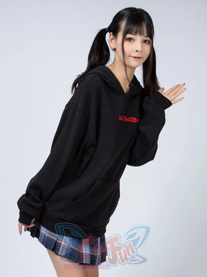 Little Devil Wings Character Oversize Hoodie Sweatshirt Mp005920