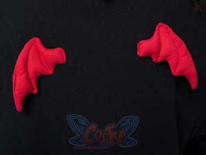 Little Devil Wings Character Oversize Hoodie Sweatshirt Mp005920