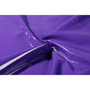Marvel Rivals Black Cat Felicia Hardy cosplay costume purple fabric texture catches a bright glossy fold.