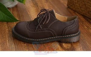 Mori Girl Retro Oxford Martin Round Shoes Canvas