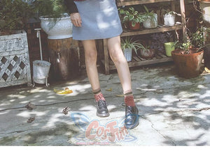 Mori Girl Retro Oxford Martin Round Shoes Canvas