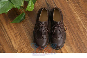 Mori Girl Retro Oxford Martin Round Shoes Canvas