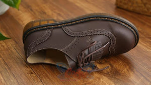 Mori Girl Retro Oxford Martin Round Shoes Canvas