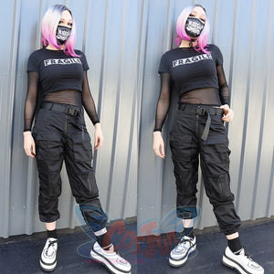 Street Look Solid Cargo Pockets Pants mp005944 Pants