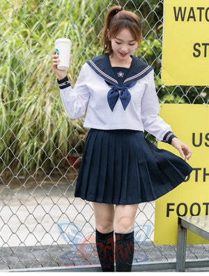 New Arrival Jk Sets Sakura Embroideried Novelty Sailor Suit School Uniform Mp006117