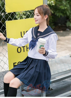 New Arrival Jk Sets Sakura Embroideried Novelty Sailor Suit School Uniform Mp006117