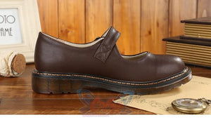 Old-Fashioned Retro Mary Jane Leather Shoes C00128