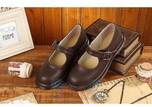 Old-Fashioned Retro Mary Jane Leather Shoes C00128
