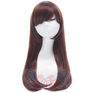 Over Watch Ow Hana Song D.va Cosplay Wig Long Brown Hair C00290 Wigs