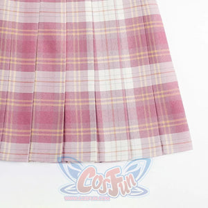 Plaid Jk Uniform A-Line Hight Waist Pleated Skirt