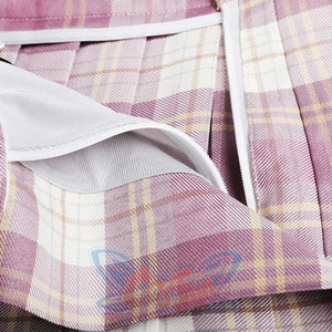 Plaid Jk Uniform A-Line Hight Waist Pleated Skirt