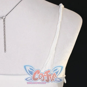 Re:Zero Emilia cosplay bodice back detail with a white shoulder strap and open-back cut