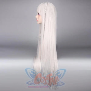 Re:zero Starting Life In Another World Emilia Cosplay Wig Long Straight Hair Braided Mp005798 Wigs