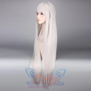 Re:zero Starting Life In Another World Emilia Cosplay Wig Long Straight Hair Braided Mp005798 Wigs