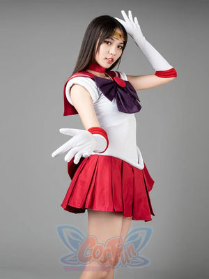 Sailor Moon Mars Hino Rei Cosplay Costumes Red Suit Mp000570