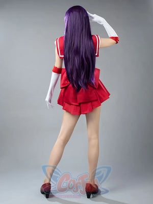 Sailor Moon Mars Hino Rei Cosplay Costumes Red Suit Mp000570