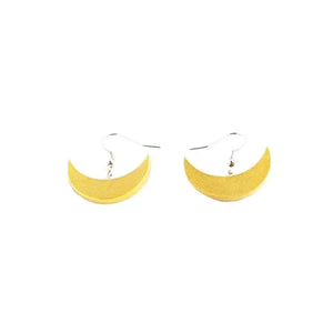COSFUN Sailor Moon Usagi Tsukino cosplay earrings pair yellow crescent charms on silver-tone hooks