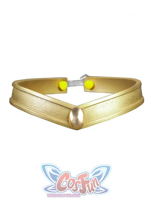 Sailor Venus Aino Minako cosplay tiara centers a pale gem-like oval over a gold-tone band