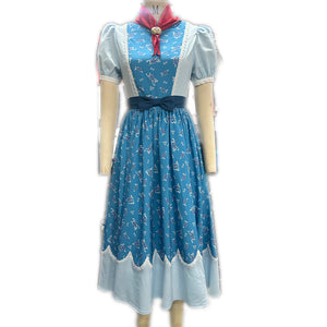 Holly cosplay dress with collar puff sleeves and floral print