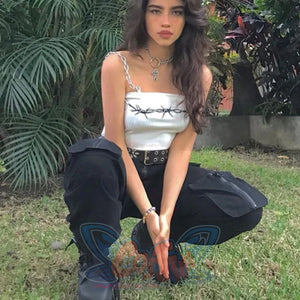 Street Look Solid Cargo Pockets Pants Mp005944