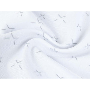 The Boys Starlight cosplay fabric close-up traces raised star texture across soft white cloth.