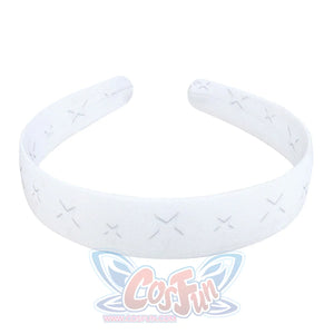 The Boys Starlight cosplay headband curves in white star-textured fabric for the matching costume.