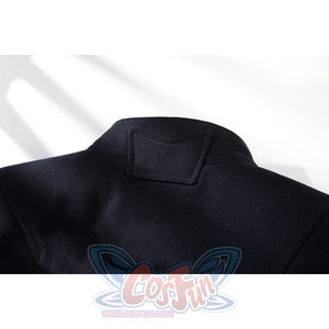 Thunderbolts John Walker cosplay costume collar back detail frames a dark navy fabric patch.