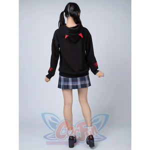 Trick Or Treat Little Devil Pattern Hoodies Halloween Pullover Mp005916 Hoodie
