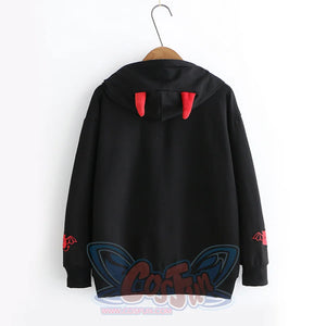Trick Or Treat Little Devil Pattern Hoodies Halloween Pullover Mp005916 Hoodie