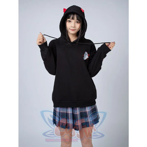 Trick Or Treat Little Devil Pattern Hoodies Halloween Pullover Mp005916 Hoodie