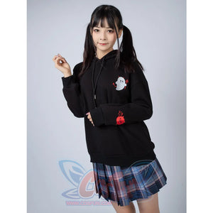 Trick Or Treat Little Devil Pattern Hoodies Halloween Pullover Mp005916 Hoodie