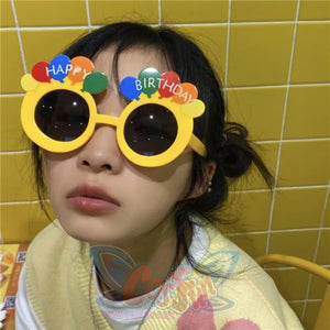 Unicorn Funny Toys Selfie Gadget Picnic Use Birthday Party Gifts Specs Glasses Happy Ball Yellow