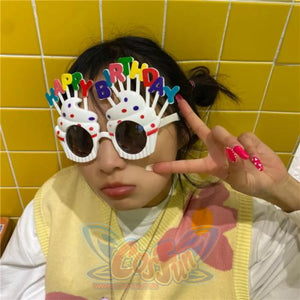 Unicorn Funny Toys Selfie Gadget Picnic Use Birthday Party Gifts Specs Glasses Happy White