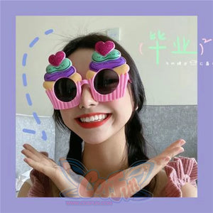 Unicorn Funny Toys Selfie Gadget Picnic Use Birthday Party Gifts Specs Glasses Pink Cup Cake