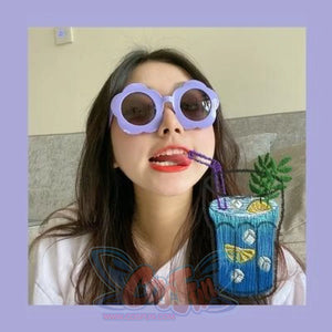 Unicorn Funny Toys Selfie Gadget Picnic Use Birthday Party Gifts Specs Glasses Purple Flowers