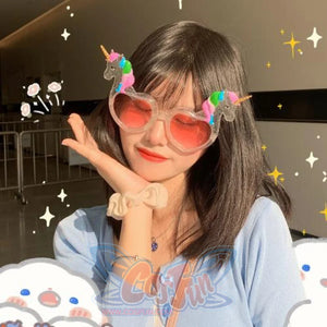 Unicorn Funny Toys Selfie Gadget Picnic Use Birthday Party Gifts Specs Glasses Transparent